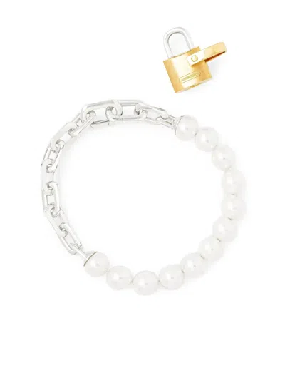 Ambush Versilbertes Armband Mit Kunstperlen In Multi