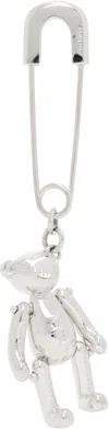 Ambush Silver Teddy Bear Charm Single Earring In 05 Silver