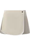 Ambush Off-white & Gray Pleats Miniskirt In Grey