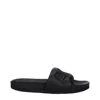 Ambush Quilted Lettering Logo Sliders Man Sandals Black Size 9 Calfskin