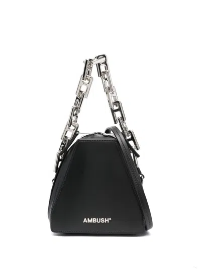 Ambush Small Leather Crossbody Bag In Black