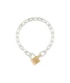 Ambush Padlock-fastening Chain-link Bracelet In White