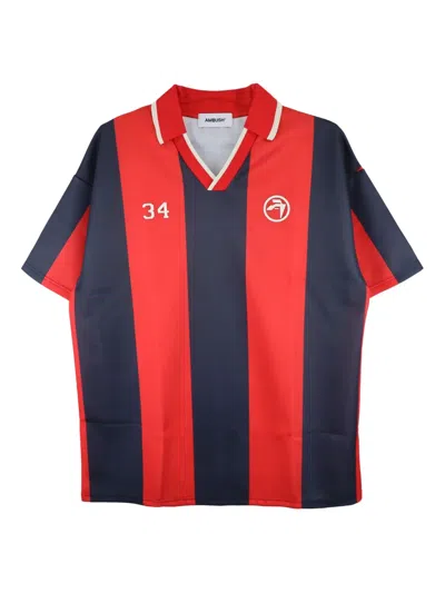 Ambush Soccer Striped T-shirt In Red