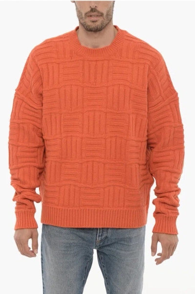 Ambush Monogram Knitted Jumper In Orange