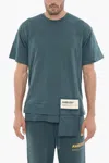 Ambush Solid Color Crew-neck T-shirt With Pocket In Blue