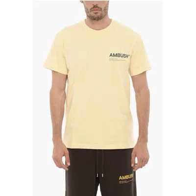 Ambush Solid Color Crew-neck T-shirt With Printed Logo