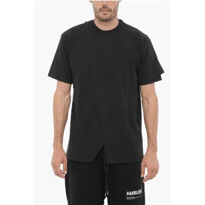 Ambush Solid Color Overlap Crew-neck T-shirt