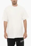 Ambush Solid Color Overlap Crew-neck T-shirt In White
