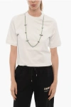Ambush Solid Color Stoppers Crew-neck T-shirt With Removable Chain In White