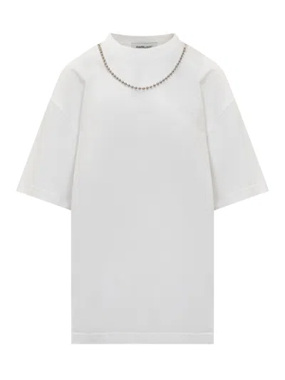 Ambush Sphere Chain Detail T-shirt In Blanc De Blanc