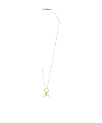 Ambush Spider Charm Necklace In White