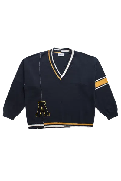 Ambush Sports Destroyed Rib Knit Sweater Blue