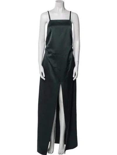 Pre-owned Ambush Square Neckline Long Dress In Blue