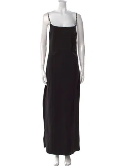 Pre-owned Ambush Square Neckline Long Dress W/ Tags In Black