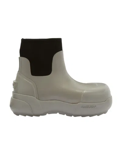 Ambush Square-toe Ankle Boots In Gray