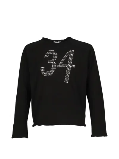 Ambush Star-motif Distressed Long-sleeve T-shirt In Black