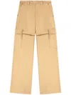 Ambush Wide-leg Cotton Trousers In Neutrals