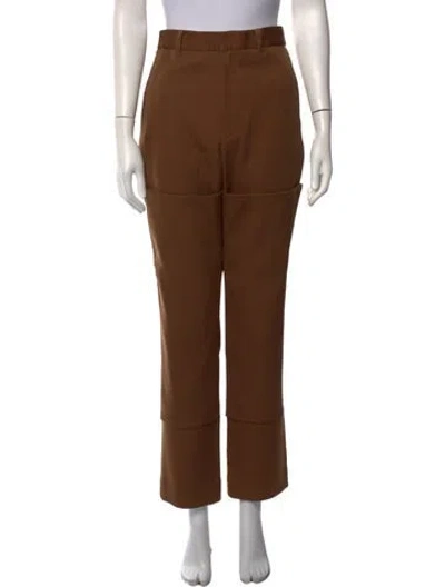 Pre-owned Ambush Straight Leg Pants In Brown