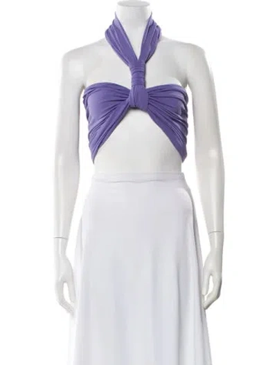 Pre-owned Ambush Strapless Crop Top W/ Tags In Purple