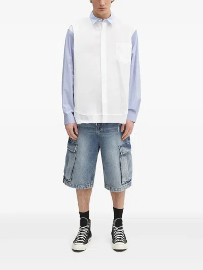 Ambush Striped-panel Shirt In Multi