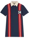 Ambush Striped Polo Dress In Blue