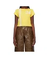 Ambush Yellow Paneled Fitted T-shirt In Yellow