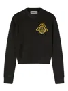 Ambush Logo-embroidered Organic Cotton Sweatshirt In Negro