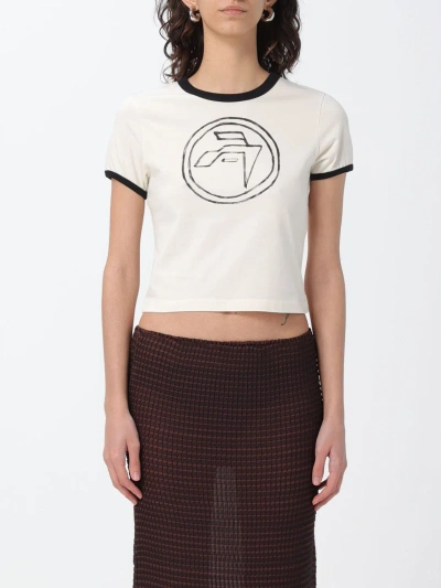 AMBUSH T-SHIRT AMBUSH WOMAN COLOR CREAM,F24172078