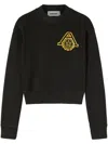 Ambush Logo-embroidered Organic Cotton Sweatshirt In Black
