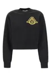 Ambush Ribbed Crew-neck Cotton Sweatshirt In Tap Show Y