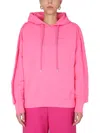 Ambush Logo Cotton Hoodie In Fuchsia