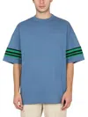 Ambush Loose-fitting T-shirt With Logo Patch In Blue