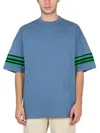Ambush Loose-fitting T-shirt With Logo Patch In Blue