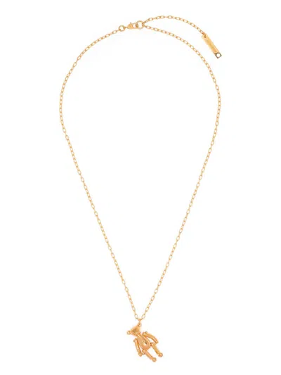 Ambush Teddy Bear Charm Necklace In ゴールドトーン
