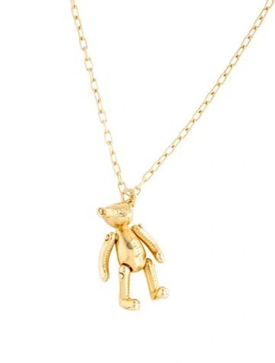Pre-owned Ambush Teddy Bear Charm Necklace, 22" In Multicolor