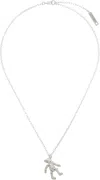 Ambush Teddy Bear Charm Necklace In White