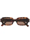 Ambush Thia Rectangle-frame Sunglasses In Braun