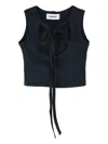 Ambush Tie-front Crop Top In ブラック