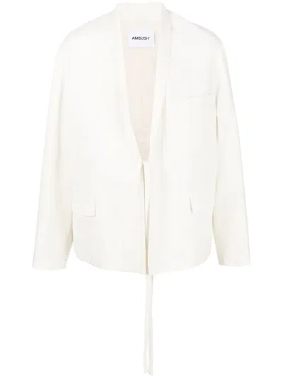 Ambush Tie-front Jacket In White