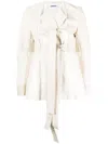 Ambush Tie-fastening Panelled Blazer In Neutrals