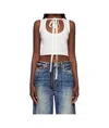 Ambush White Ribbon Tank Top In White