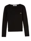 Ambush Ribbed Double Layer Top In Negro