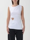 Ambush Cut Out Hearts White Top In White