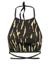 Ambush Black Abstract Halter Neck Top In Black