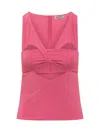 Ambush Cut Out Sleeveless V-neck Top In Pink