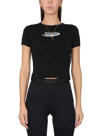 Ambush Short-sleeved Crewneck T-shirt In Black