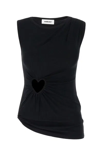 Ambush Black Stretch Viscose Top