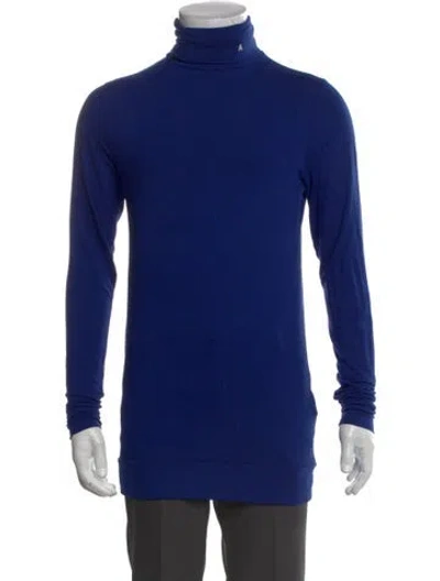 Pre-owned Ambush Turtleneck Long Sleeve Henley In Blue