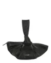 Ambush Twist Top Leather Handle Bag In Black