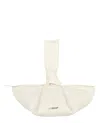 Ambush Twist Top Leather Handle Bag In White